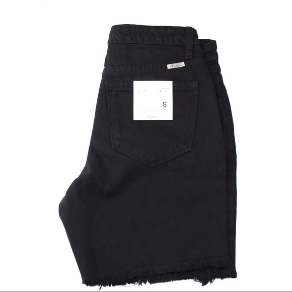 KanCan NEW Black Distressed Ripped Shorts S 3 25 - Picture 4 of 6